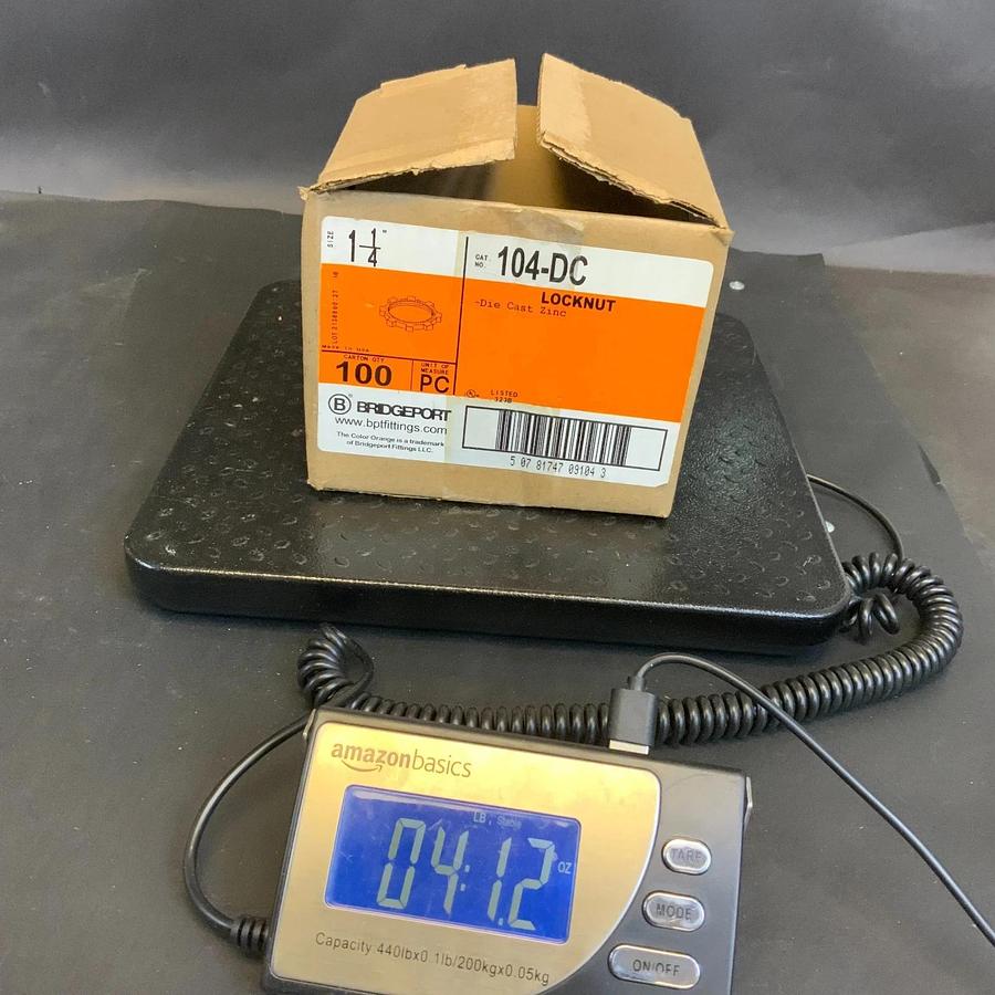 BRIDGEPORT 104-DC 1-1/4” LOCKNUT - BOX OF 100 ($65 OBO)