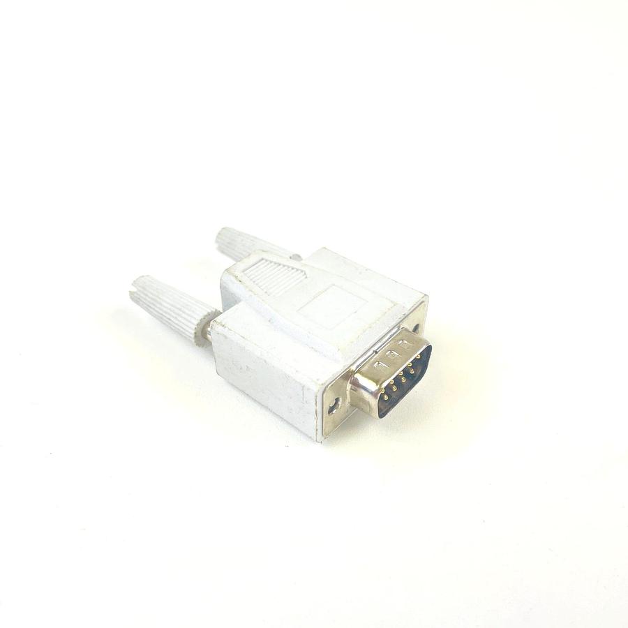 Used MALE SERIAL PORT LOOPBACK WHITE TEST CONNECTOR ADAPTER INDUSTRIAL COMPUTER EQUIP