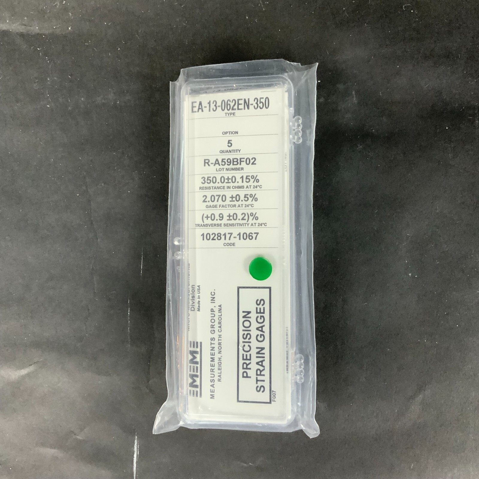 Used MICRO-MEASUREMENTS EA-13-062EN-350 PRECISION STRAIN GAUGE - LOT OF 4 ($20 OBO)