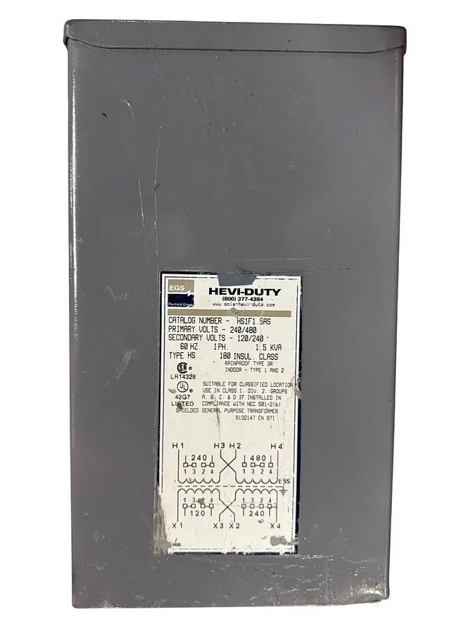 Used HEVI-DUTY CAT. NO. HS1F1.5AS Transformer - 1.5kVA - ($130 OBO)