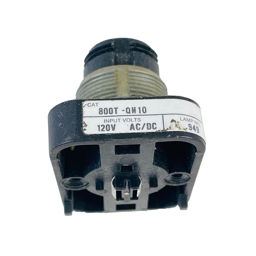 Used ALLEN-BRADLEY 800T-QM10 SER T PILOT LIGHT MODULE 120V AC/DC 30.5MM