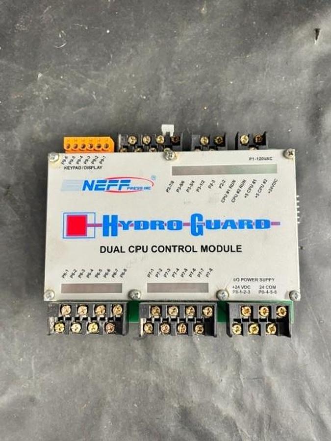 Used NEFF PRESS HYDRO-GUARD P1-120VAC DUAL CPU CONTROL MODULE