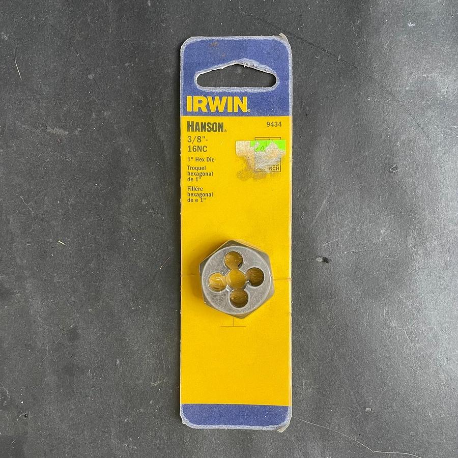 IRWIN HANSON 9434 3/8 16NC HEX DIE