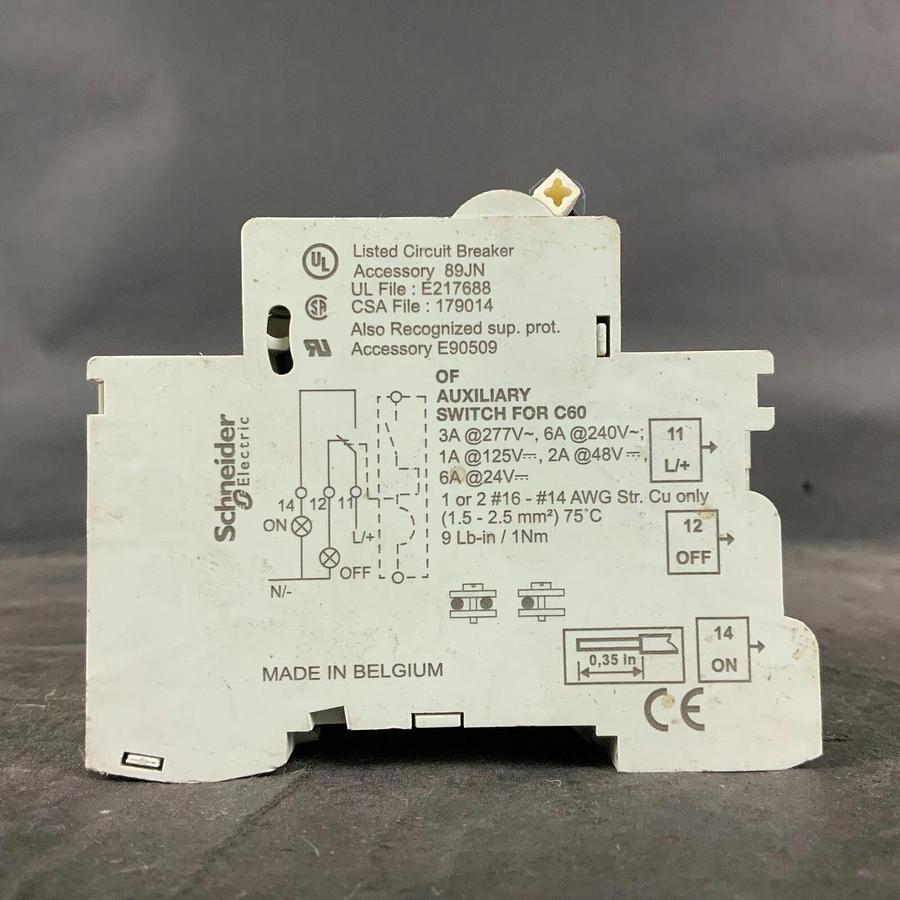 Used SCHNEIDER ELECTRIC D25A C60 CIRCUIT BREAKER ($22 OBO)