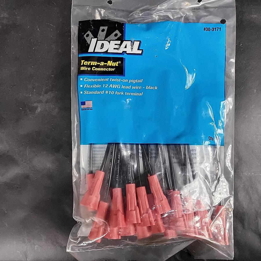 LOT OF 25 IDEAL TERM-A-NUT #30-3171 WIRE CONNECTORS NEW OEM ELECTRICAL USA