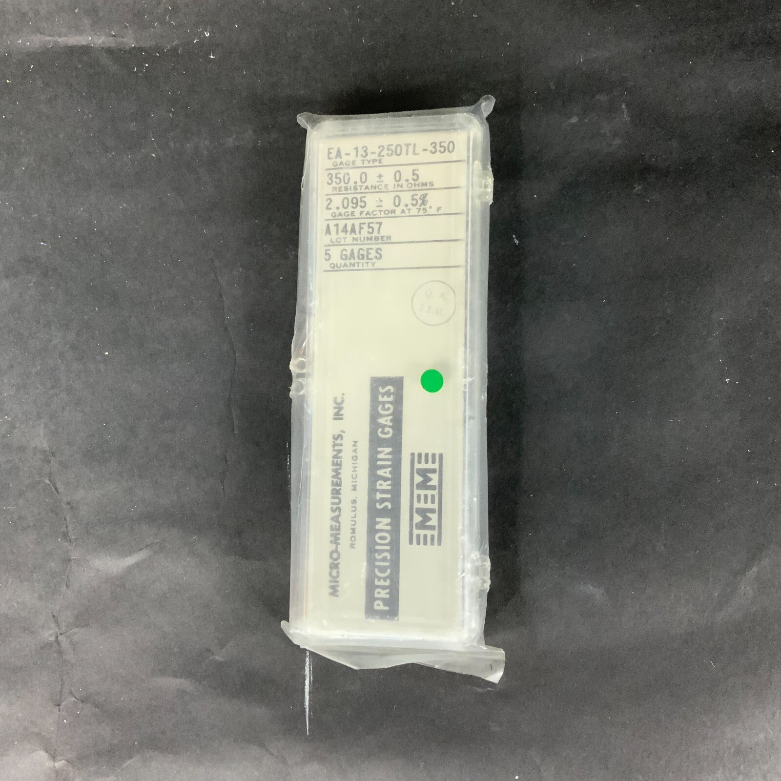 Used MICRO-MEASUREMENTS EA-13-250TL-350 PRECISION STRAIN GAUGE - LOT OF 3 ($15 OBO)