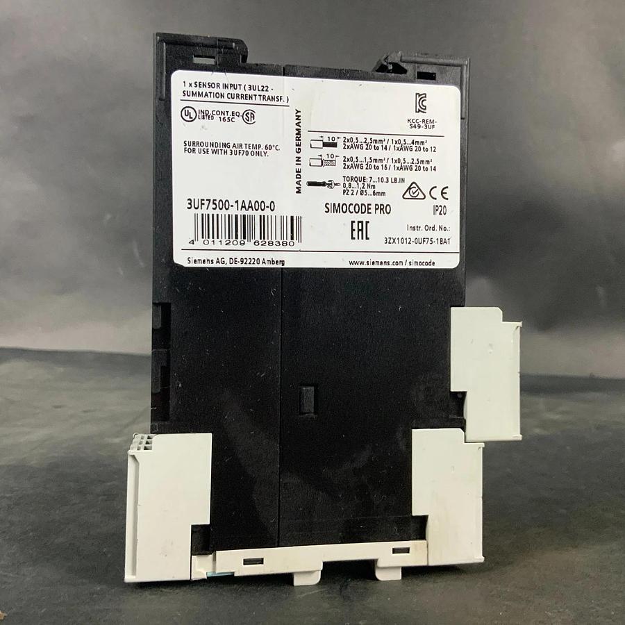 Used SIEMENS 3UF7500-1AA00-0 GROUND FAULT MODULE ($75 OBO)