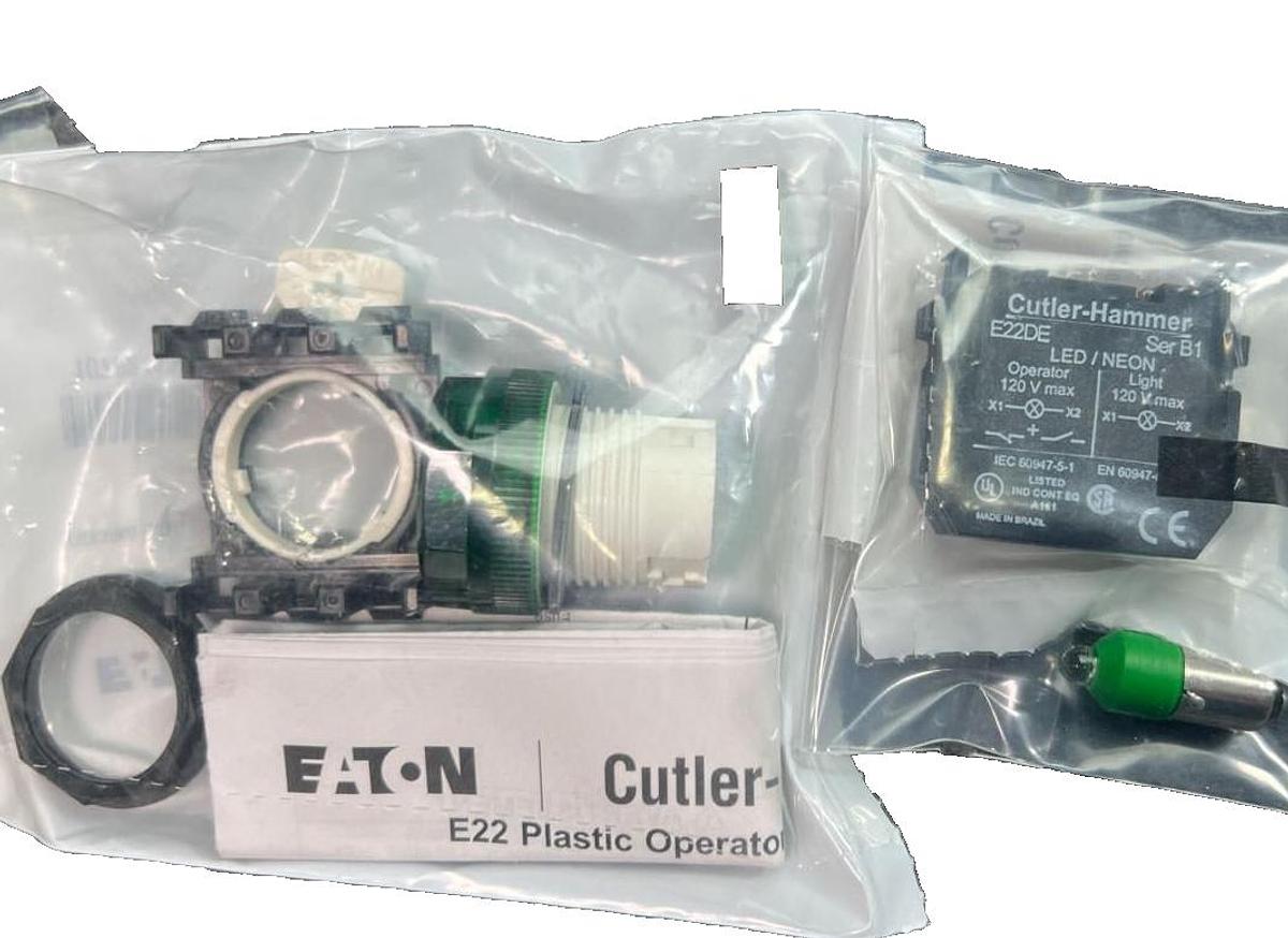 CUTLER HAMMER E22H3X54 SER A1 GREEN INDICATING LIGHT CONTACT BLOCK KIT