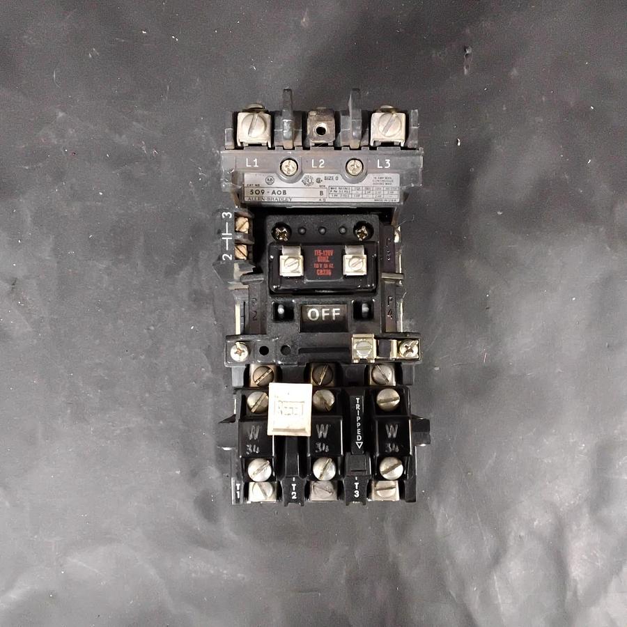 Used ALLEN BRADLEY 509-AOB SERIES B STARTER