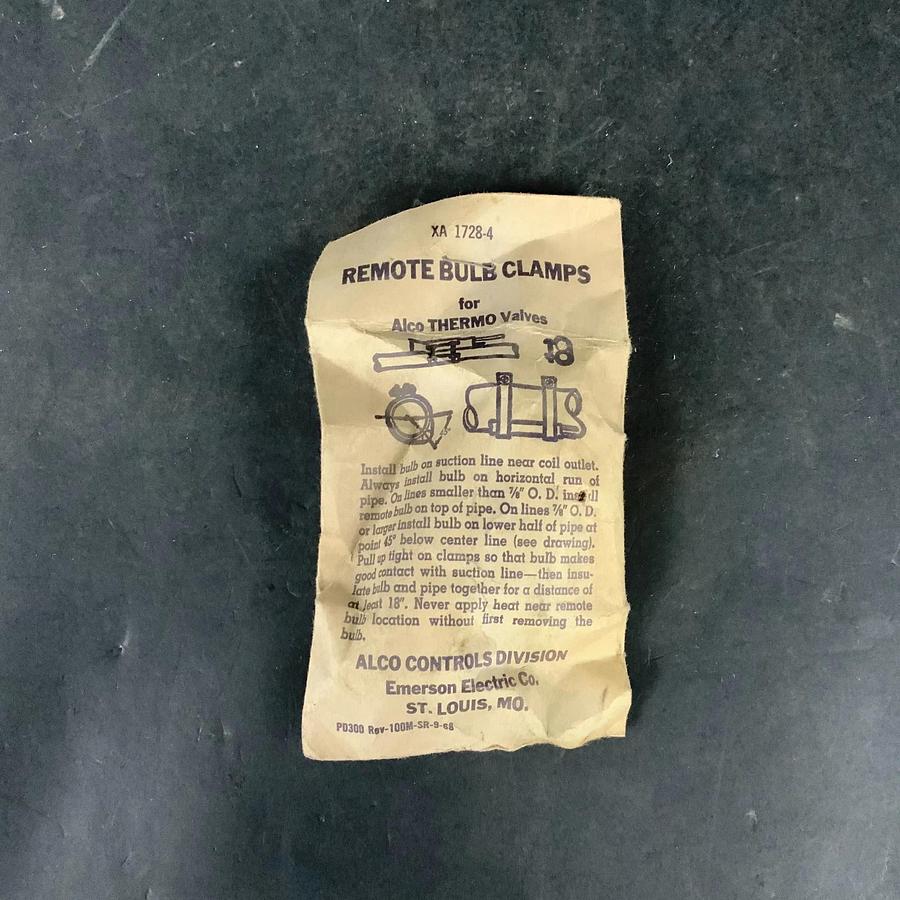 EMERSON ELECTRIC XA 1728-4 REMOTE BULB CLAMPS ($8 OBO)
