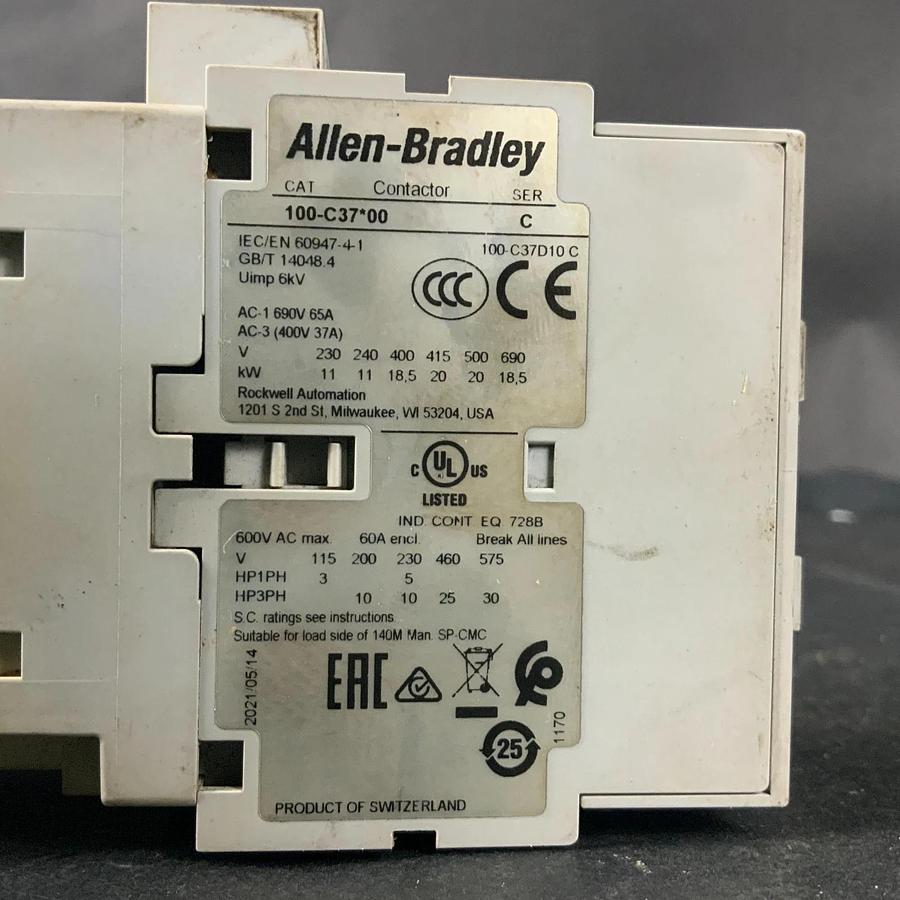 Used ALLEN BRADLEY 100-C37Q00 SER C CONTACTOR ($35 OBO)