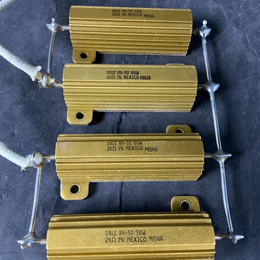 Used DALE RH-50 50W 2K OHMS RESISTORS - ASSEMBLY OF 4 ($10 OBO)