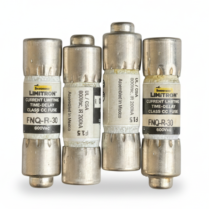 Used EATON BUSSMANN FNQ-R-30 LIMITRON FUSES - GROUP OF 4
