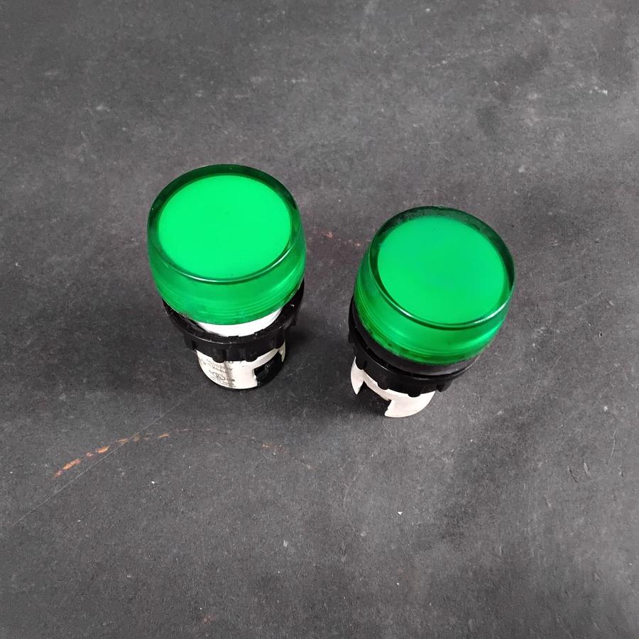 Used CARLO GAVAZZI PL22CHLG GREEN INDICATOR LIGHTS - GROUP OF 2 ($15 OBO)