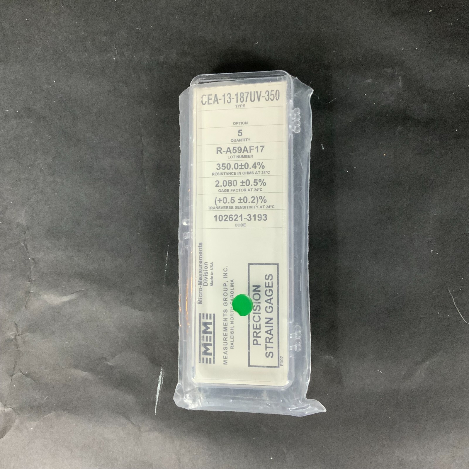 Used MICRO-MEASUREMENTS CEA-13-187UV-350 PRECISION STRAIN GAUGE - LOT OF 3 ($15 OBO)