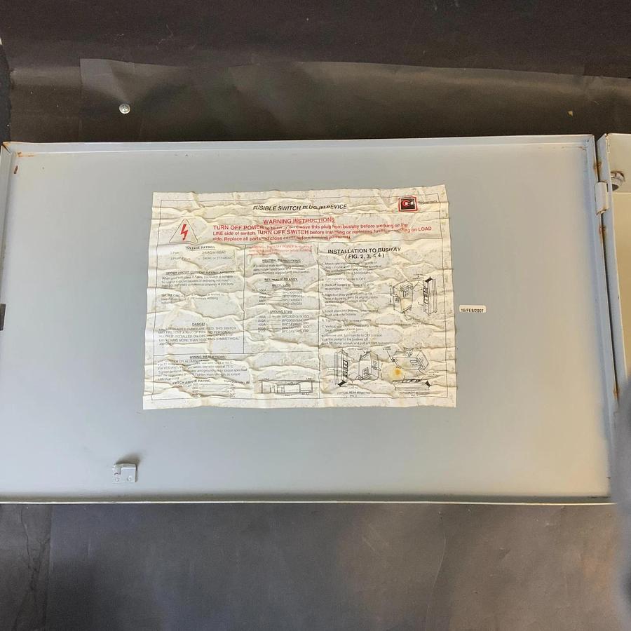 Used EATON POW-R-WAY III BPC3001G05 P3F362R BUSWAY FUSIBLE SWITCH ($600 OBO)
