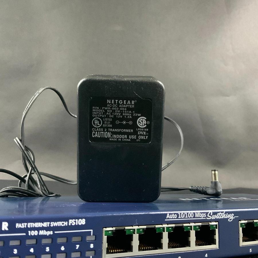 Used NETGEAR FS108 FAST ETHERNET SWITCH W/ POWER ADAPTOR ($25 OBO)