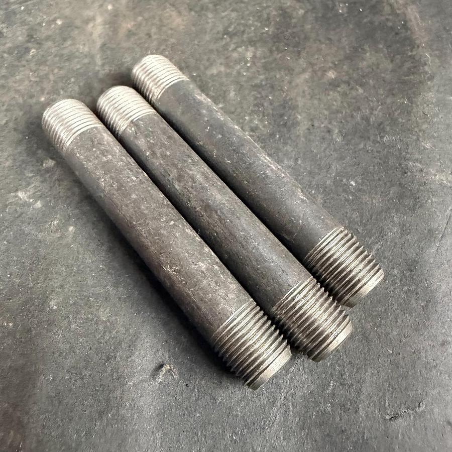 Used MSC 1/8X2-1/2 BLK WELDED NIPPLE - SET OF 3