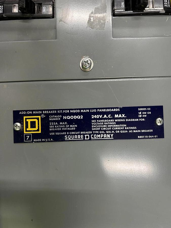 Refurbished Square D NQODQ2 Panelboard 240V 225A ($749.99 OBO!!!)