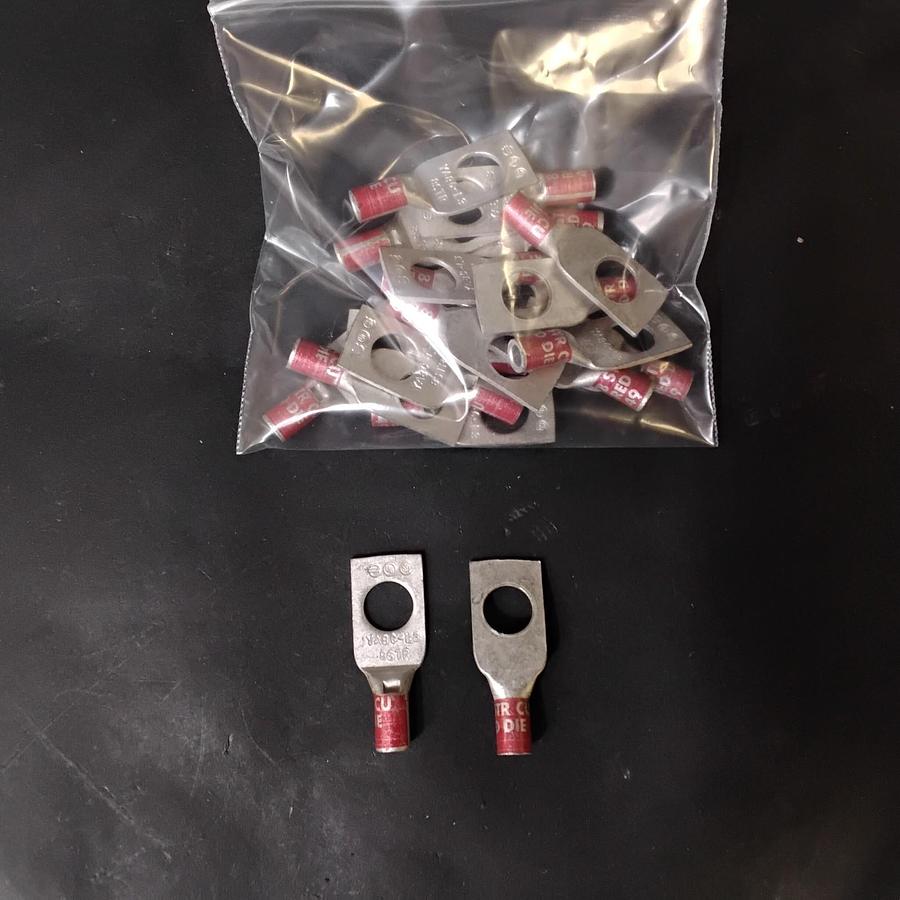 Used BURNDY YA8CL38STR TERMINAL COMPRESSION LUGS- PACK OF 19 ($15 OBO)