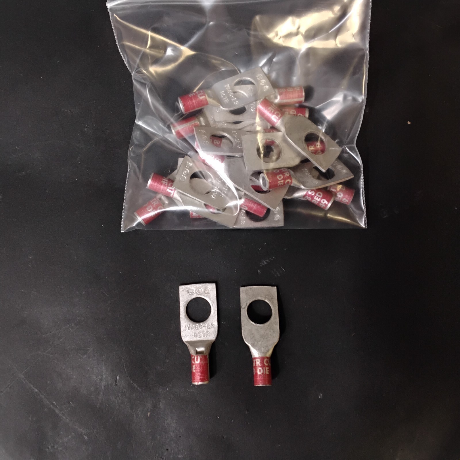 Used BURNDY YA8CL38STR TERMINAL COMPRESSION LUGS- PACK OF 19 ($15 OBO)