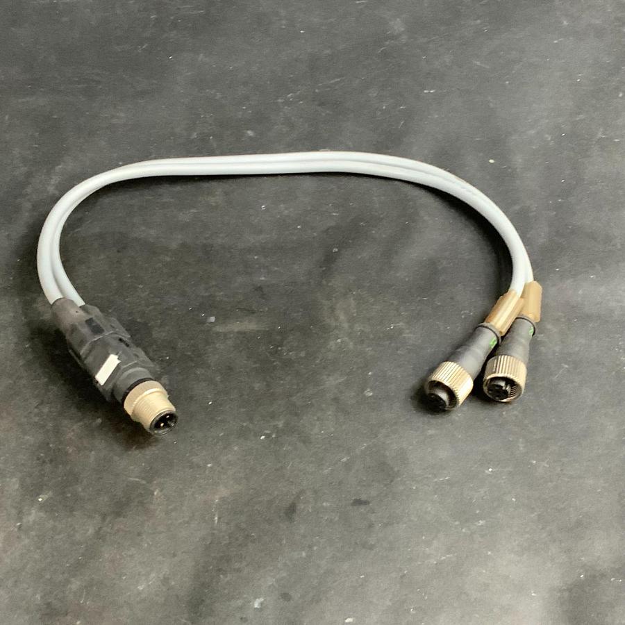 Used MURRELEKTRONIK 13245 M12 MALE TO 2X M8 FEMALE Y-SPLITTER CABLE ($15 OBO)
