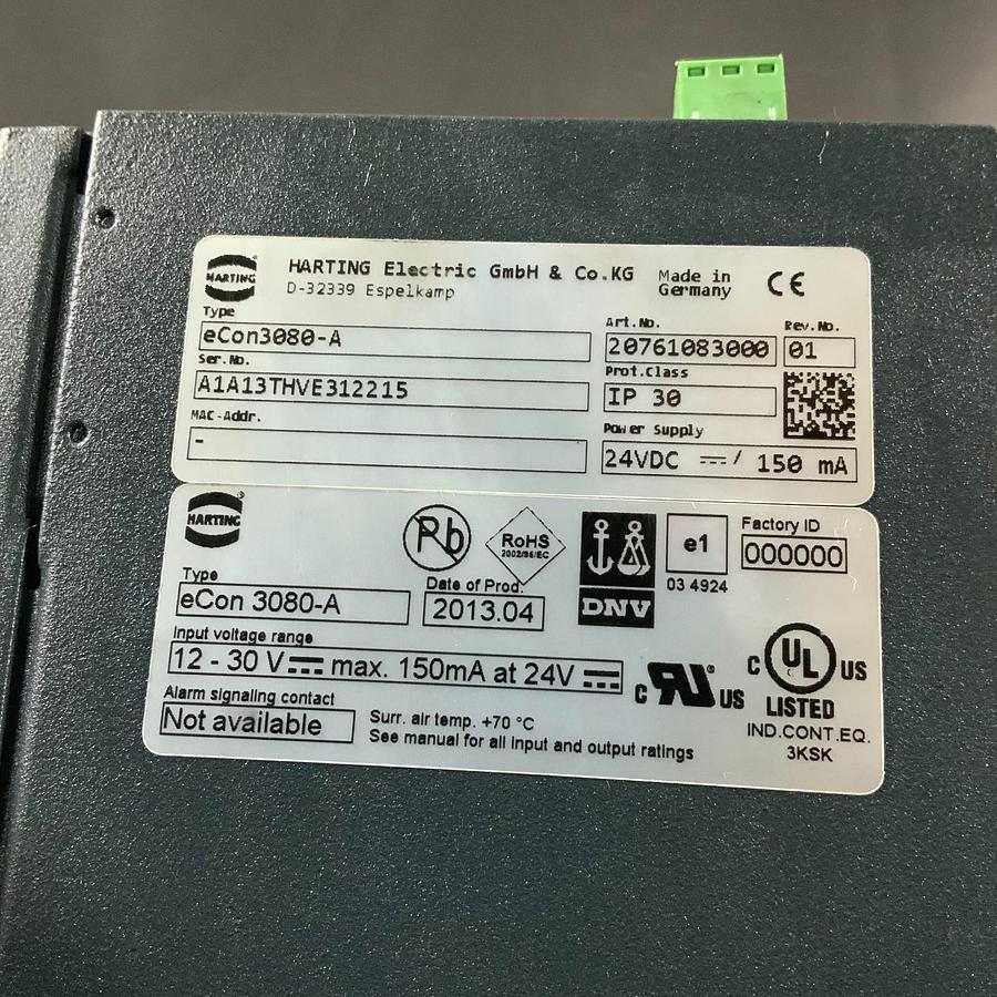 Used HARTING eCON3080-A ETHERNET SWITCH ($100 OBO)