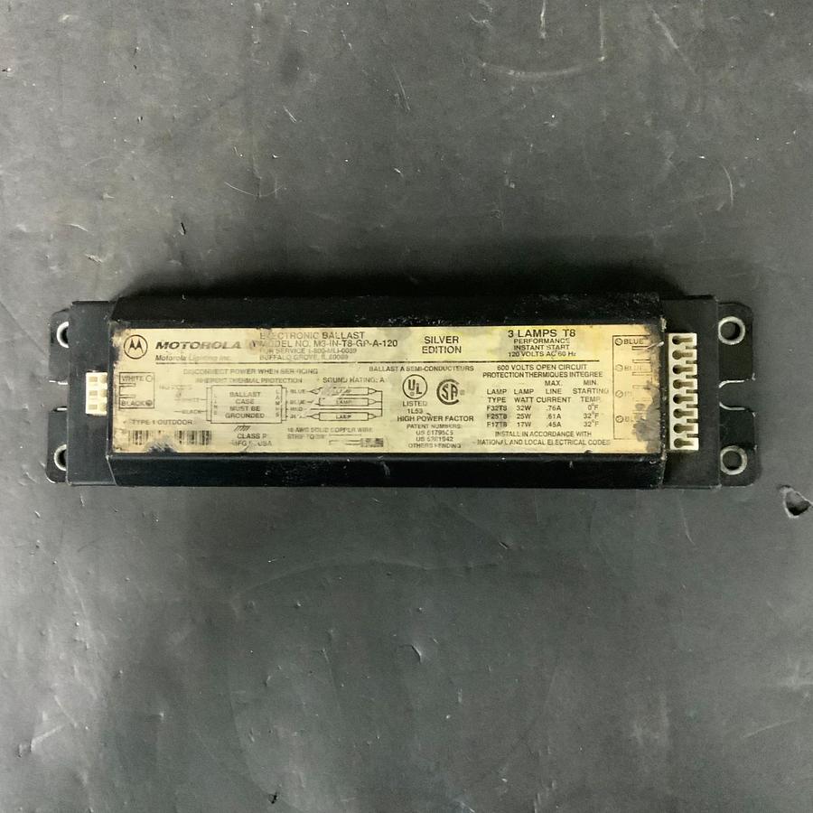 Used MOTOROLLA M3-IN-T8-GP-A-120 ELECTRONIC BALLAST ($15 OBO)