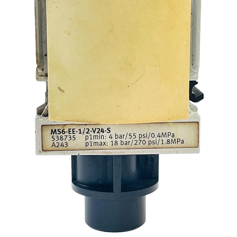 Used FESTO MS6-EE-1/2-V24-S 538735 PNEUMATIC SOLENOID VALVE 24VDC