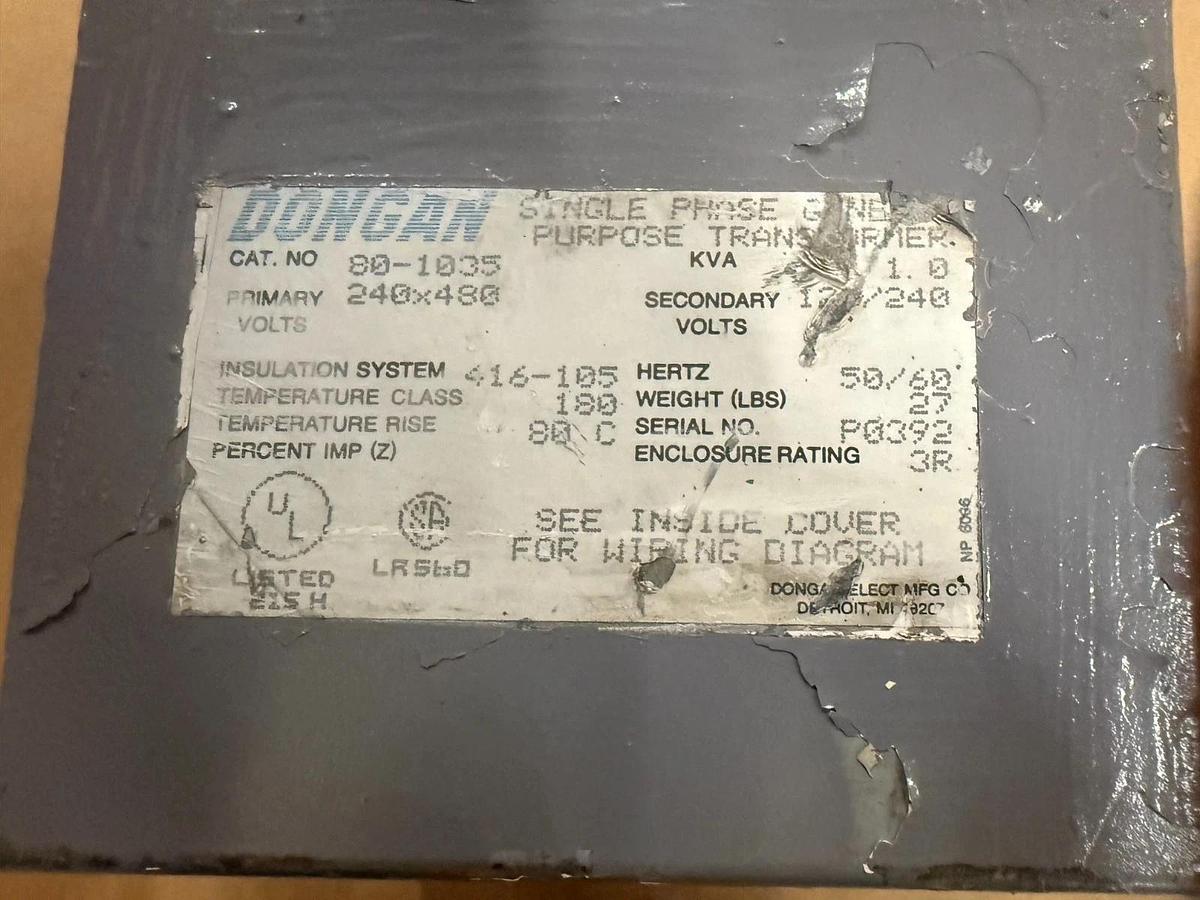 Used Dongan CAT. NO 80-1035, 1kVA Transformer, ($80 OBO)