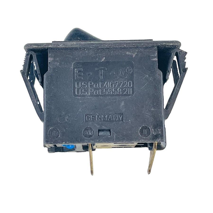 Used E-T-A 3120-F321-P7T1-W01D THERMAL CIRCUIT BREAKER 20A 250VAC 50VDC BLACK ROCKER