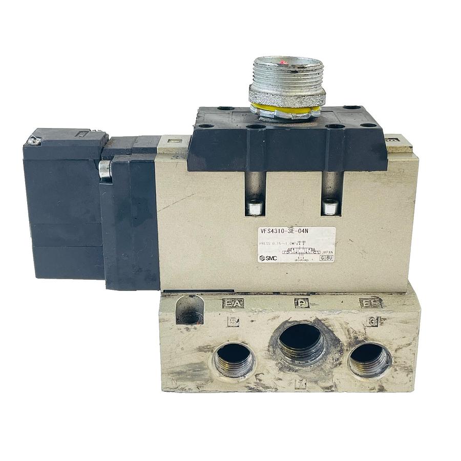 Used SMC VFS4310-3E-04N SOLENOID VALVE PNEUMATIC INDUSTRIAL CONTROL REFURBISHED
