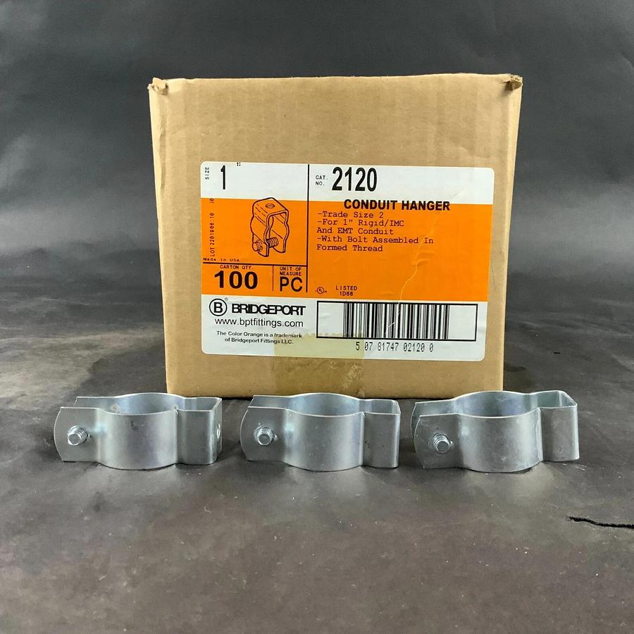 BRIDGEPORT 1”-2120 CONDUIT HANGER-SET OF 100 ($60 OBO)