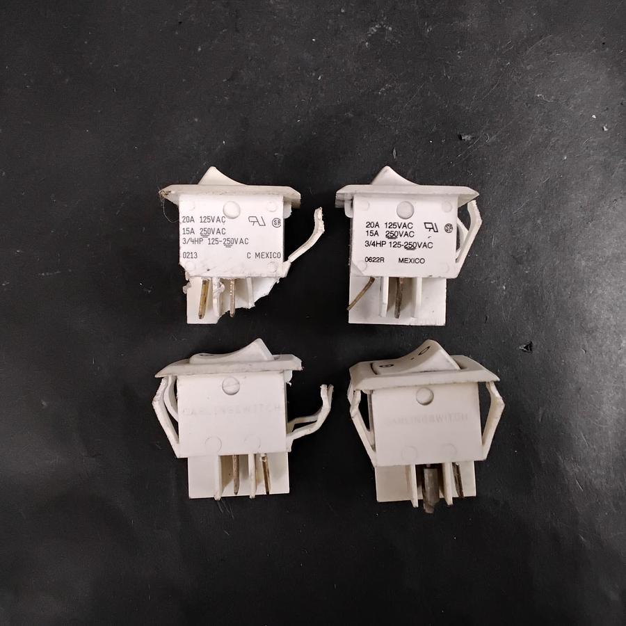 Used CARLING 20A ROCKER SWITCHES ($3/EACH OBO)