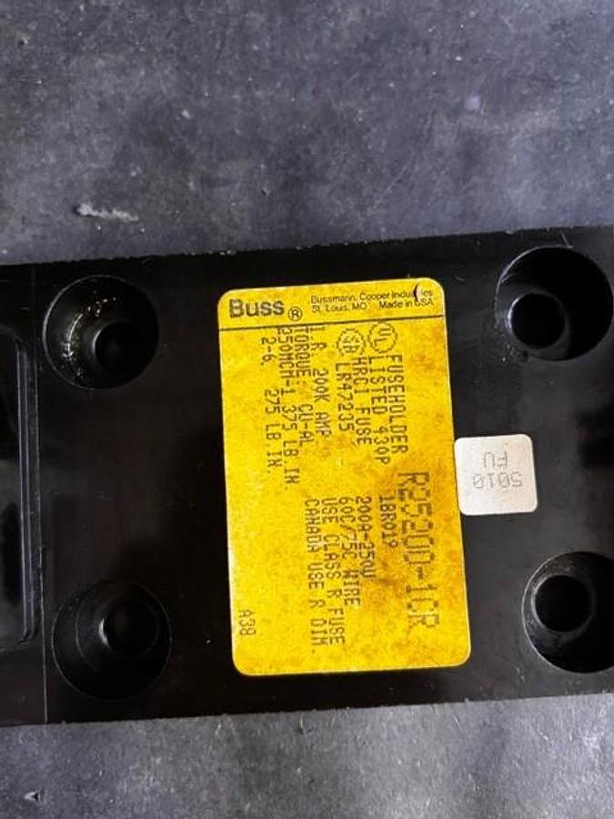Used BUSSMANN R25200-1CR FUSE HOLDER