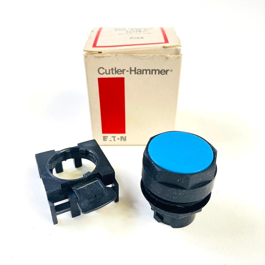 Used CUTLER HAMMER 322PB6 FLUSH BLUE PUSHBUTTON 25MM NEMA 4X NEW OPEN BOX