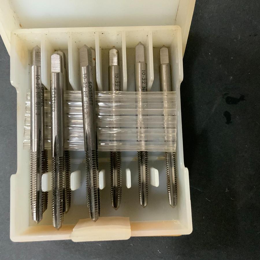 Used SOSSNER 10272 #10-32 NF H3 4-FLUTE TAPER HAND TAP - PARTIAL BOX OF 9 ($60 OBO)