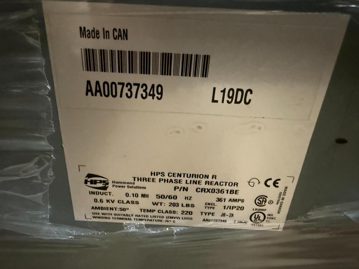Used HPS CENTURION R Three Phase Line Reactor - AA00737349 ($1,300 OBO)