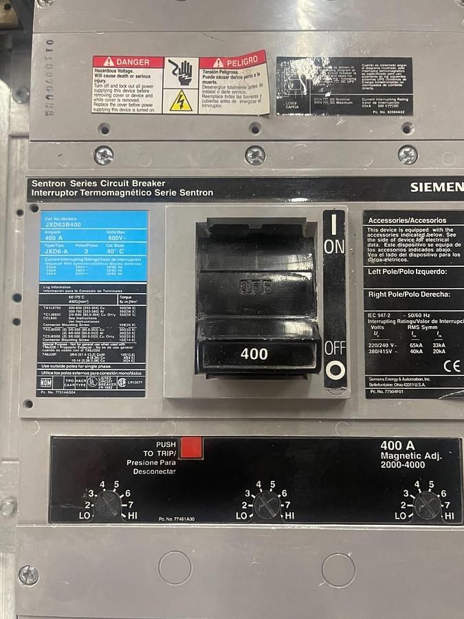 Used Siemens 400A P1X42MC400C Panelboard 208Y/120V 3P 4W ($1,999.99 OBO!!!)
