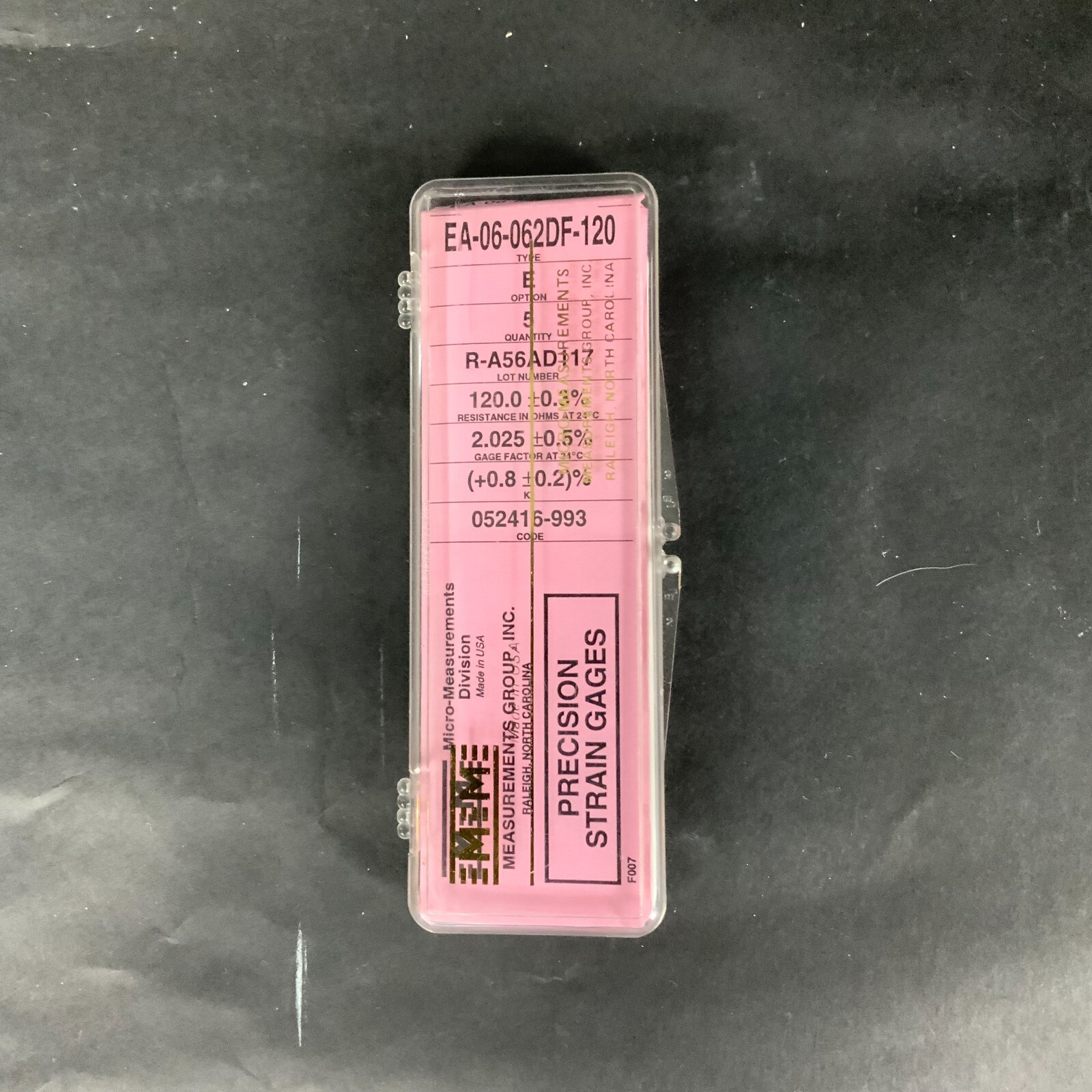 Used MICRO-MEASUREMENTS EA-06-062DF-120 PRECISION STRAIN GAUGE - 1 UNIT ($5 OBO)