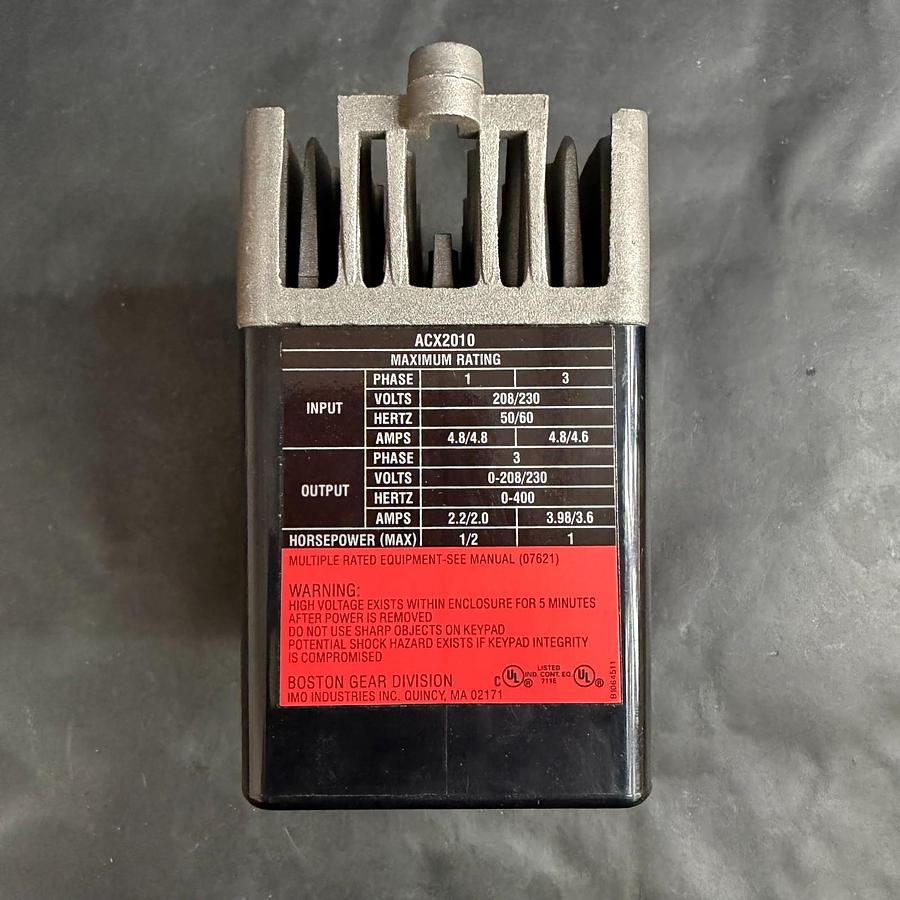 BOSTON GEAR ACX2010 MOTOR SPEED CONTROL ($200 OBO)