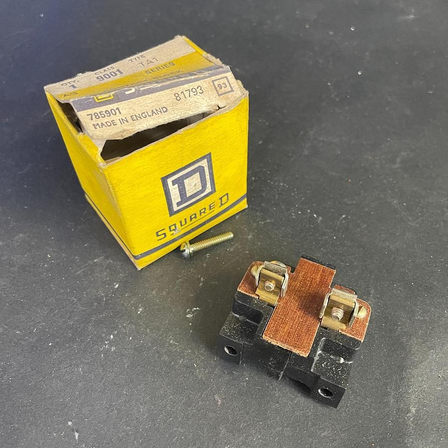 Used SQUARE D 9001-TA1 SERIES A CONTACT BLOCK TYPE TA1 1NC 600VAC 120VDC OEM