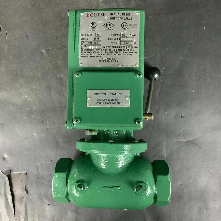 Used ECLIPSE 206LT-IS-3 MANUAL RESET SHUT-OFF VALVE ($800 OBO)