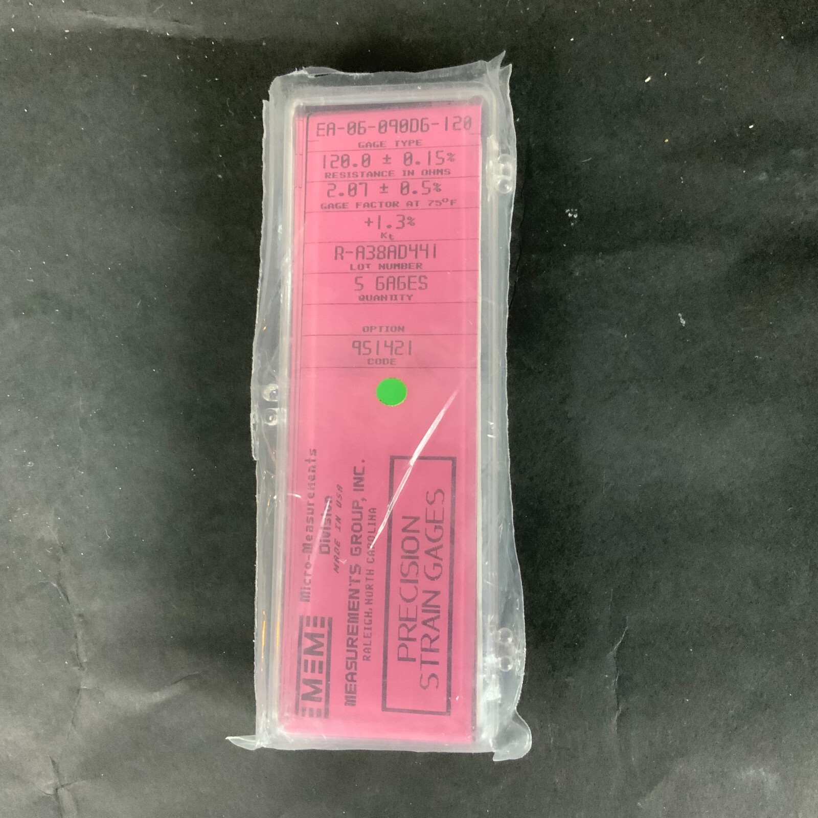 MICRO-MEASUREMENTS EA-06-090DG-120 PRECISION STRAIN GAUGE - BOX OF 5 ($25 OBO)