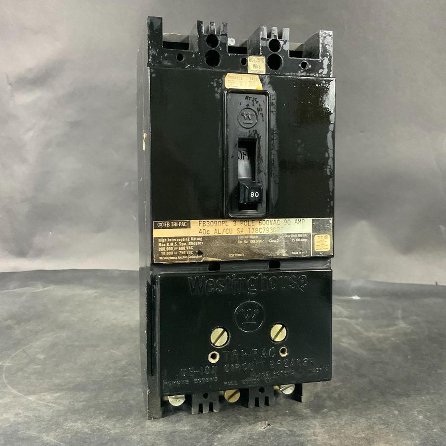 Used WESTINGHOUSE FB3090PL TRIPAC CIRCUIT BREAKER ($80 OBO)