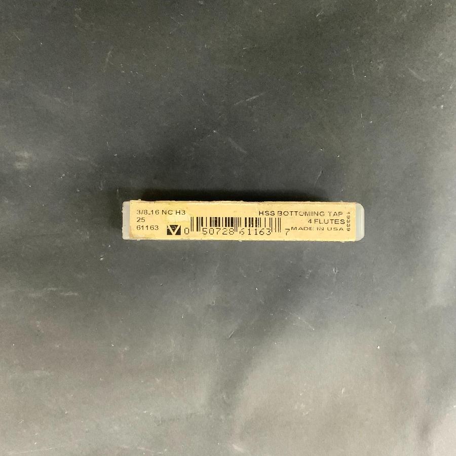 Used GREENFIELD GTD 61163 3/8-16 UNC H3 4-FLUTE HSS BOTTOMING TAP ($15 OBO)