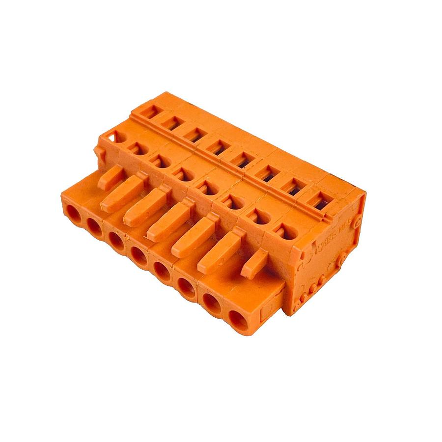 Used WAGO MCS MIDI 231 8-POLE PLUGGABLE TERMINAL BLOCK FEMALE CONNECTOR 300V 15A (2)