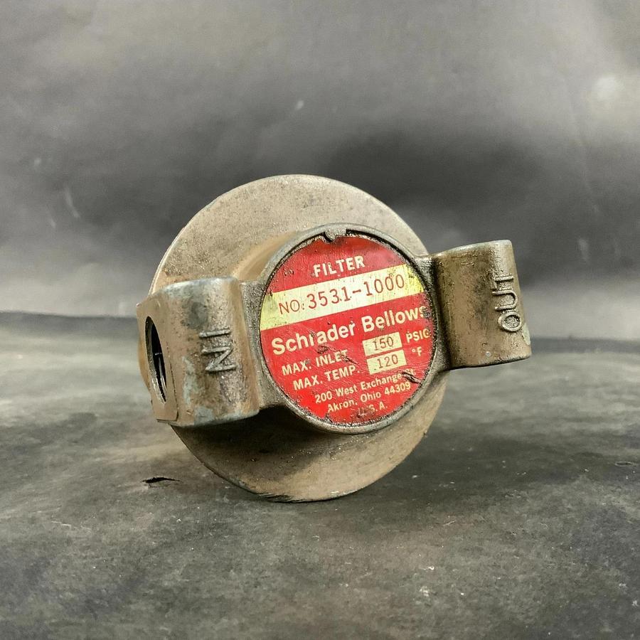 Used SCHRADER BELLOWS 3531-1000 FILTER AIR LINE ($45 OBO)