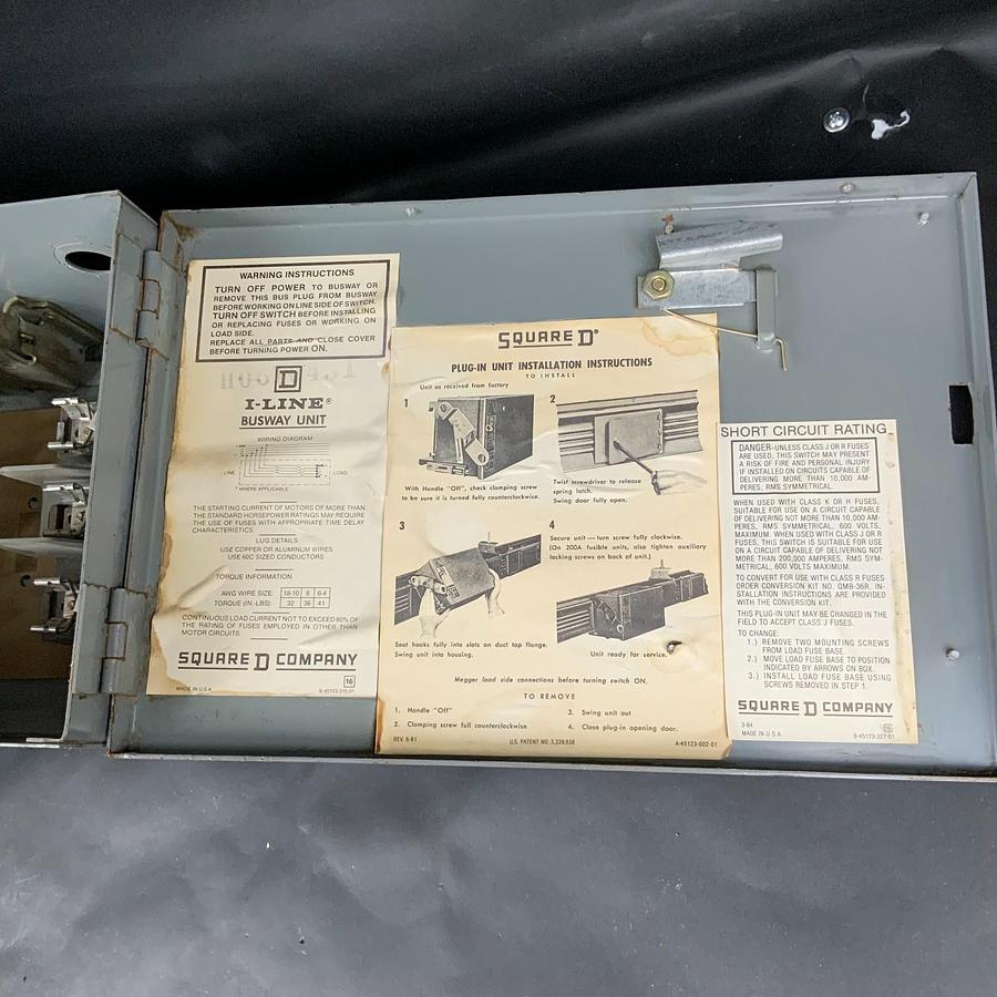 Used SQUARE D PQ3603G SER.3 I-LINE BUSWAY SWITCH ($150 OBO)