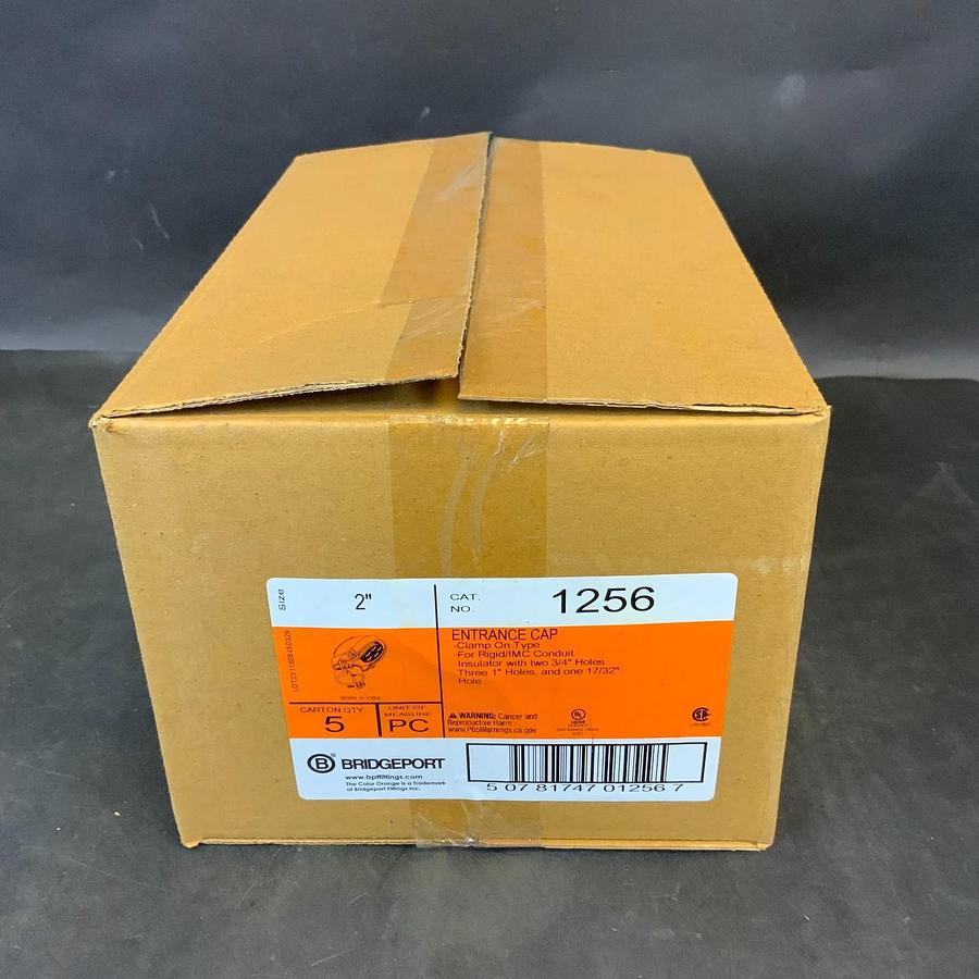 Used BRIDGEPORT 1256 2” ENTRANCE CAP - BOX OF 5 ($60 OBO)